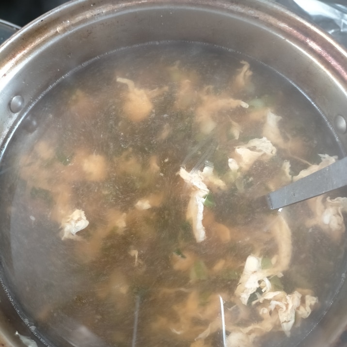 牛すじの煮汁活用 コク旨スープ